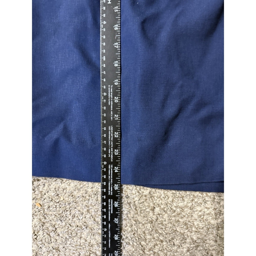Pendleton Midi Skirt Size 10 Dark Blue Navy Rayan Linen Made In USA Lined - Picture 2 of 9